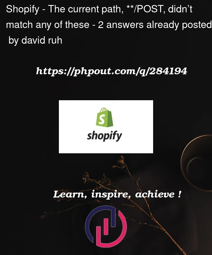 Question 284194 in Shopify