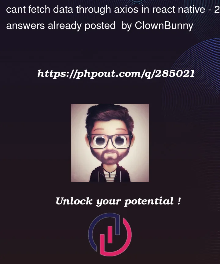 Question 285021 in React native