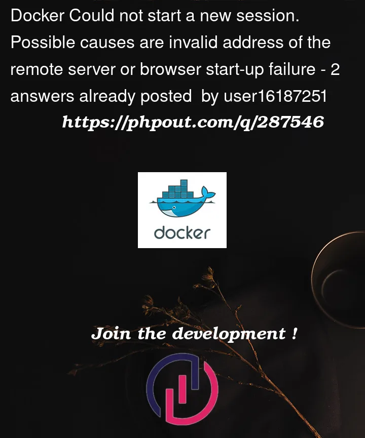 Question 287546 in Docker