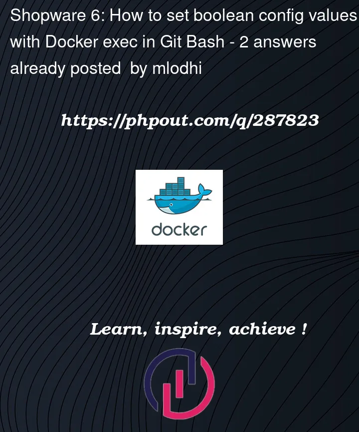 Question 287823 in Docker