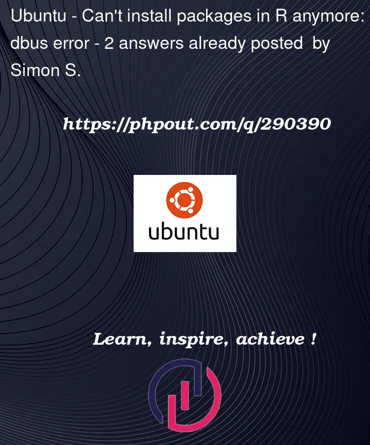 Question 290390 in Ubuntu