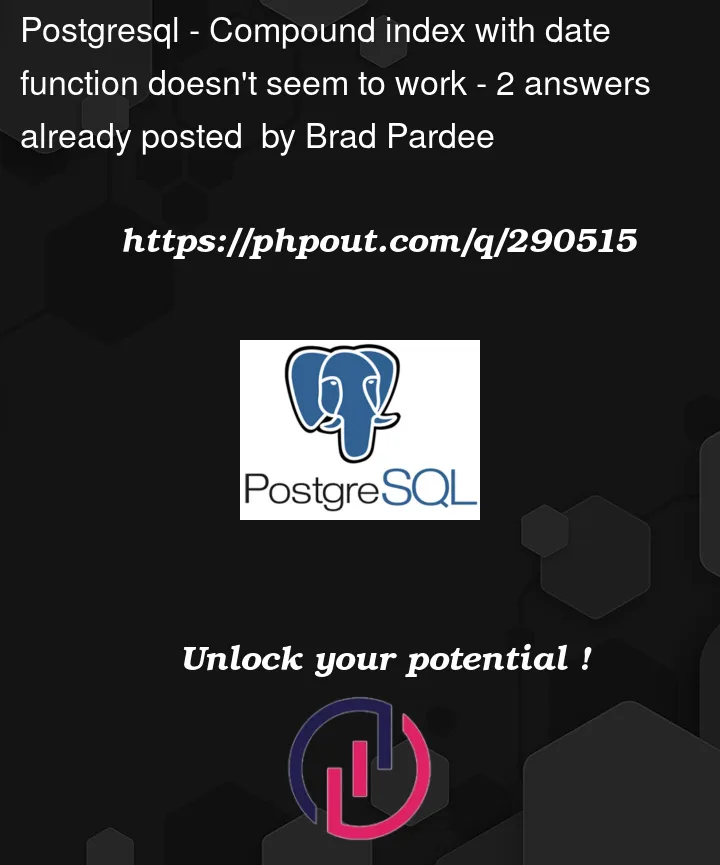 Question 290515 in PostgreSQL