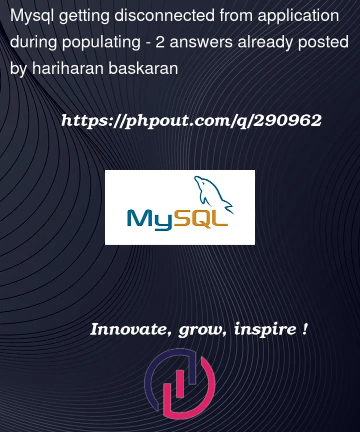 Question 290962 in Mysql