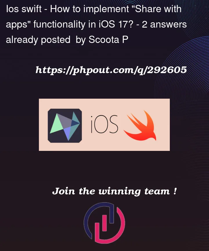 Question 292605 in IOS Swift