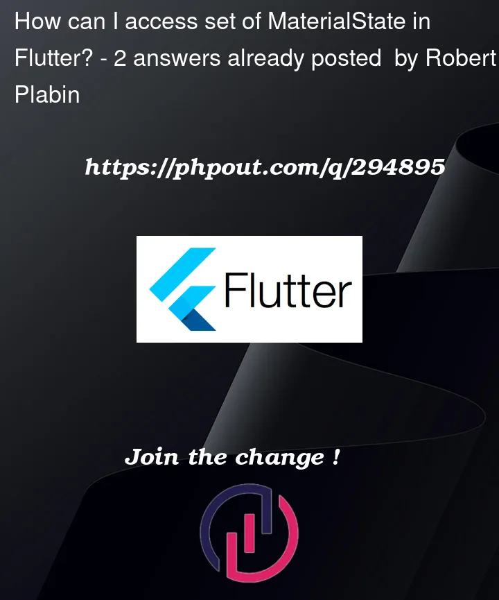 Question 294895 in Flutter