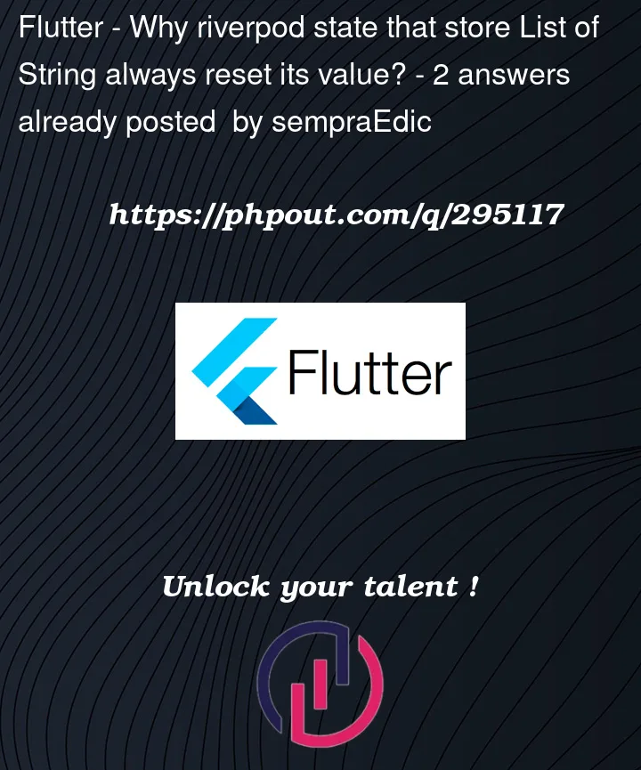 Question 295117 in Flutter