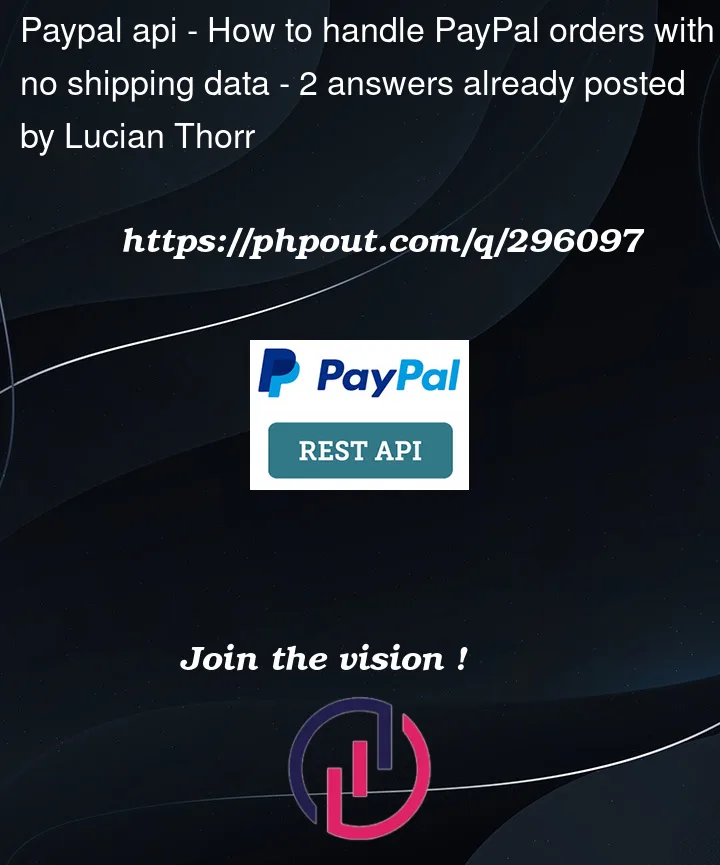 Question 296097 in Paypal API