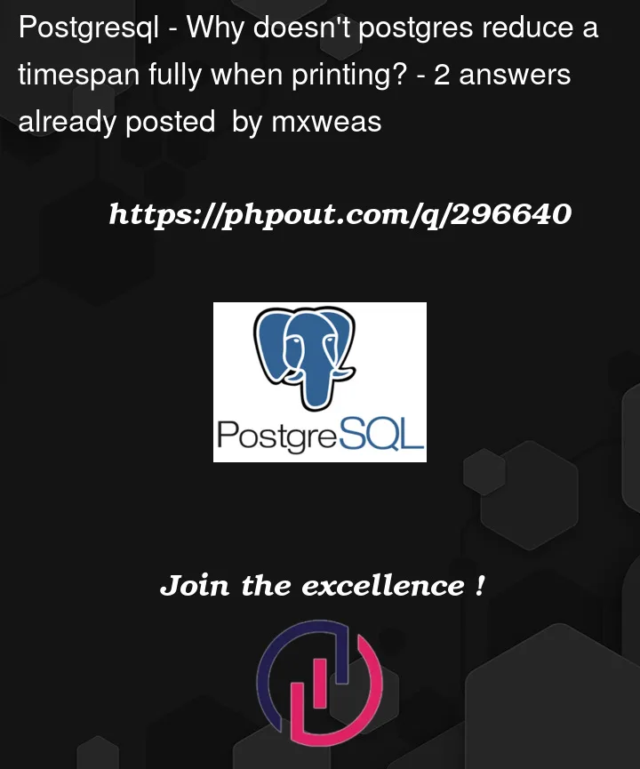 Question 296640 in PostgreSQL