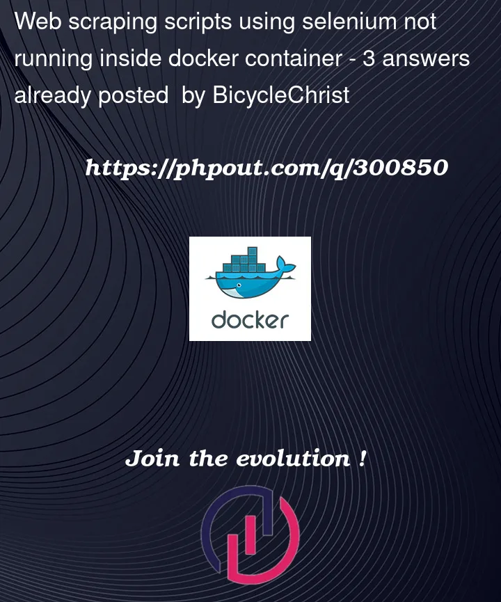 Question 300850 in Docker