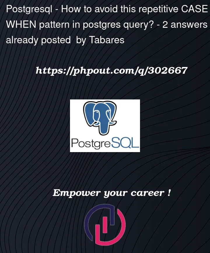 Question 302667 in PostgreSQL