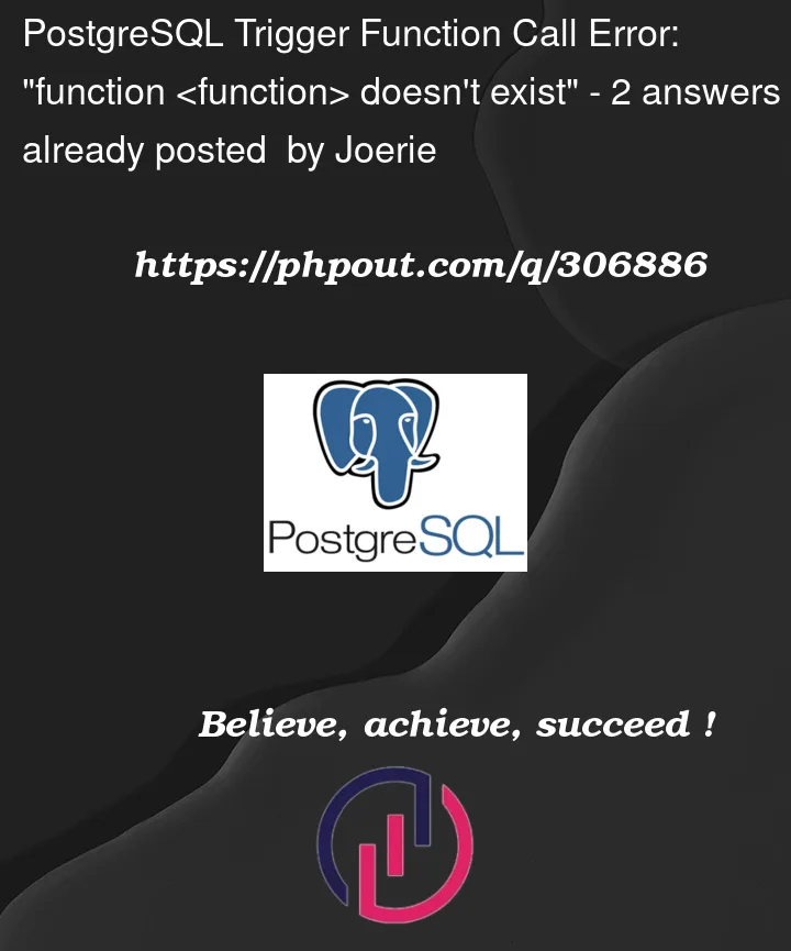 Question 306886 in PostgreSQL