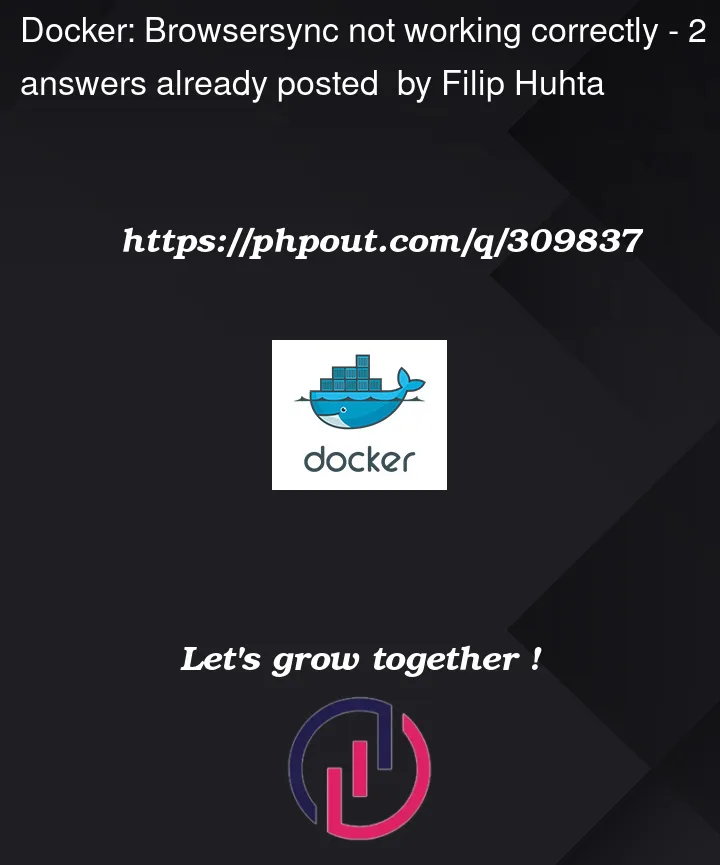 Question 309837 in Docker