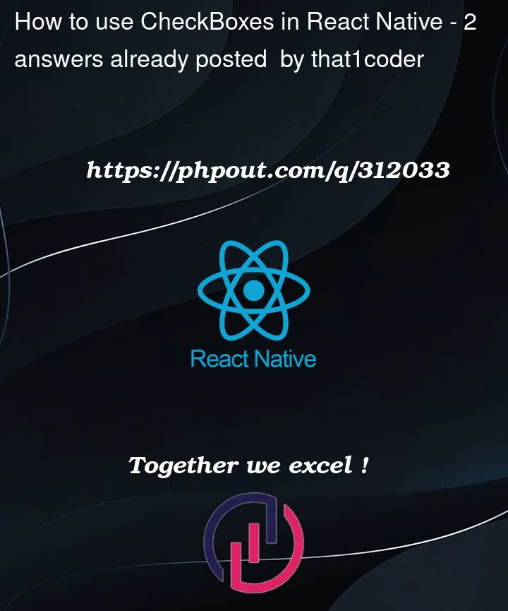 Question 312033 in React native