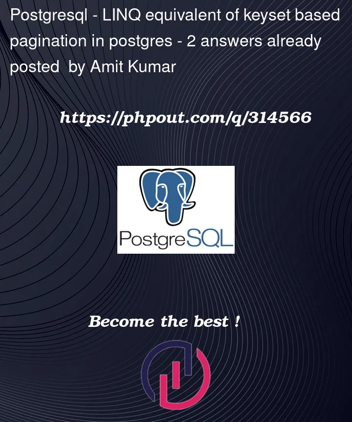 Question 314566 in PostgreSQL