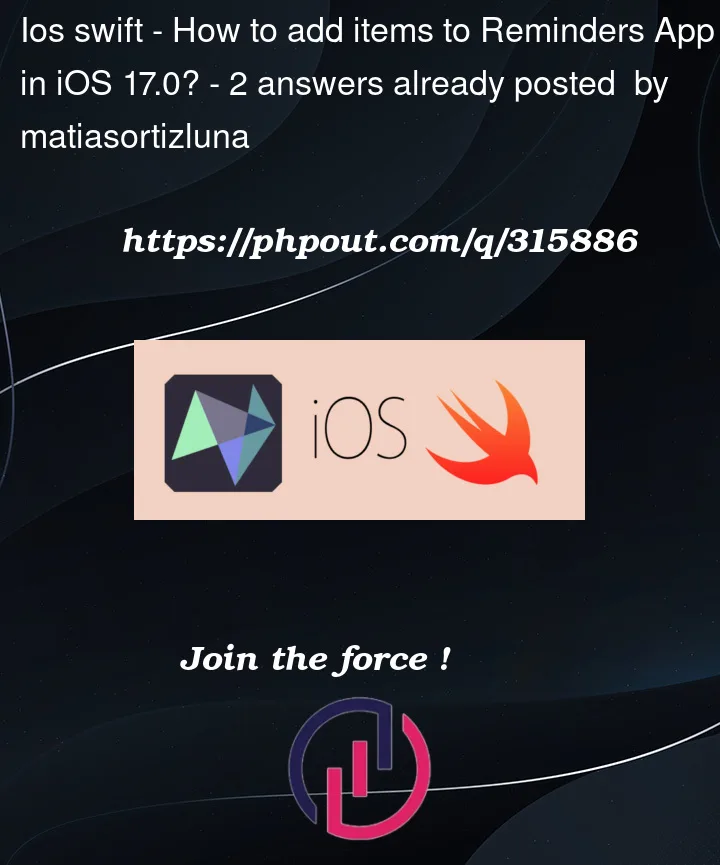 Question 315886 in IOS Swift