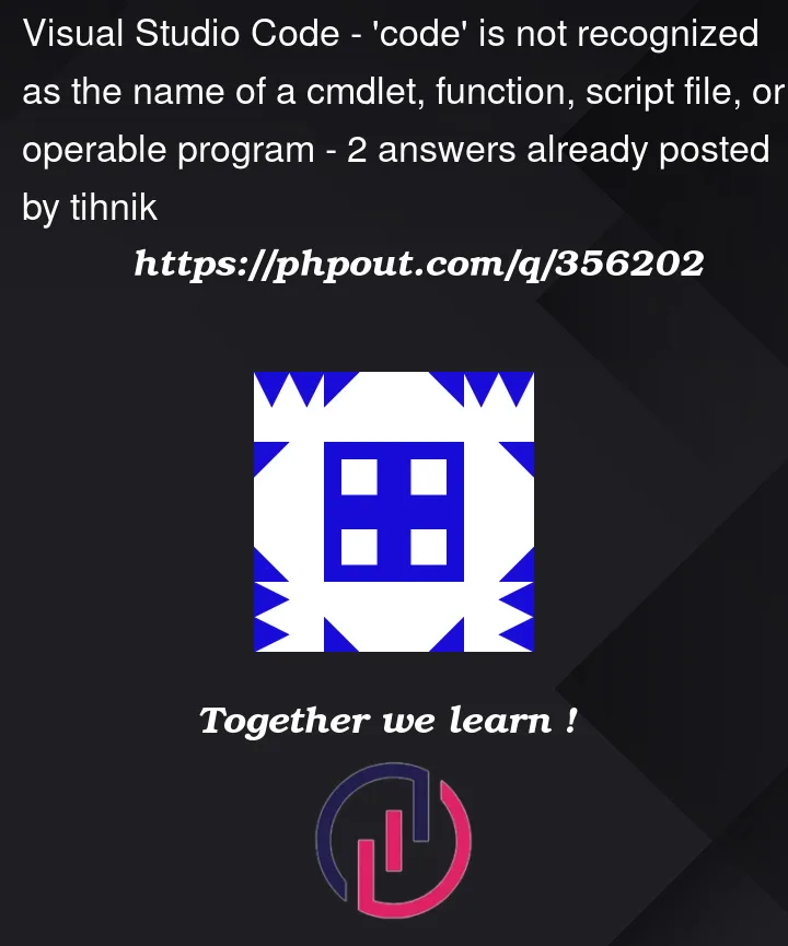 Question 356202 in Visual Studio Code