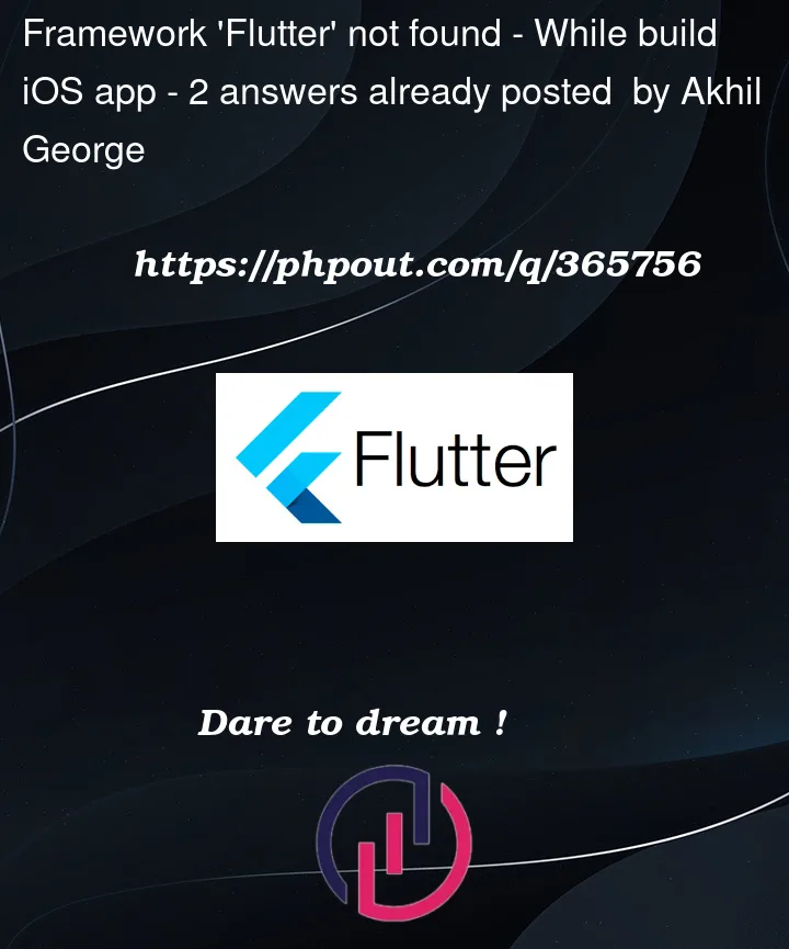 Question 365756 in Flutter