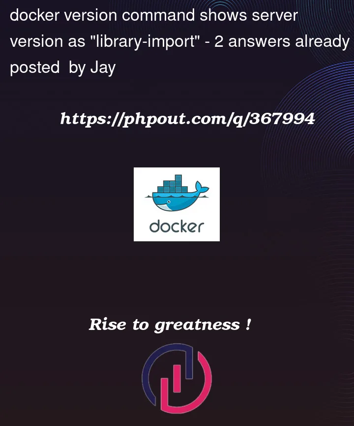 Question 367994 in Docker