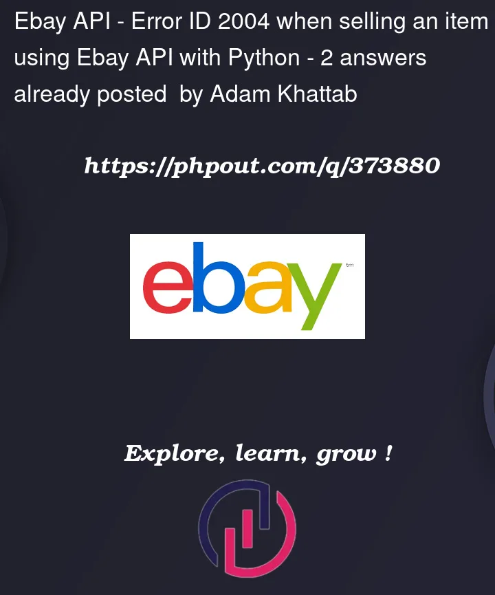 Question 373880 in Ebay API