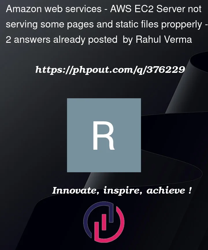 Amazon web services - AWS EC2 Server not serving some pages and static ...