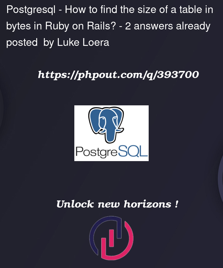 Question 393700 in PostgreSQL