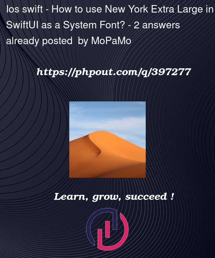 Question 397277 in IOS Swift