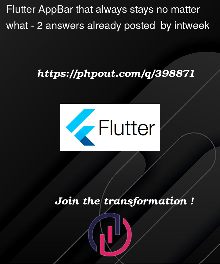 Question 398871 in Flutter