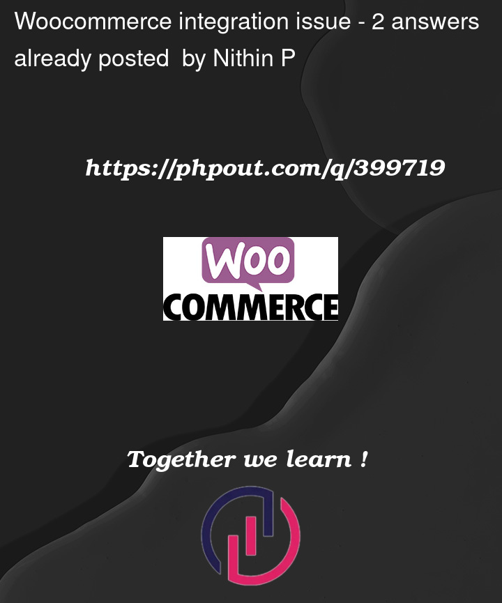 Question 399719 in Woocommerce