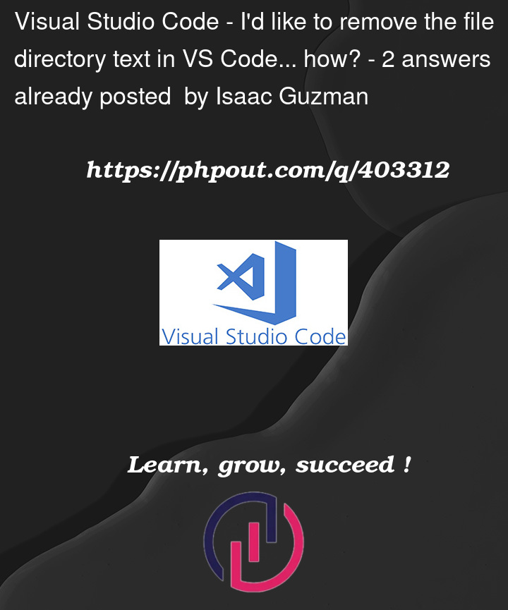 Question 403312 in Visual Studio Code