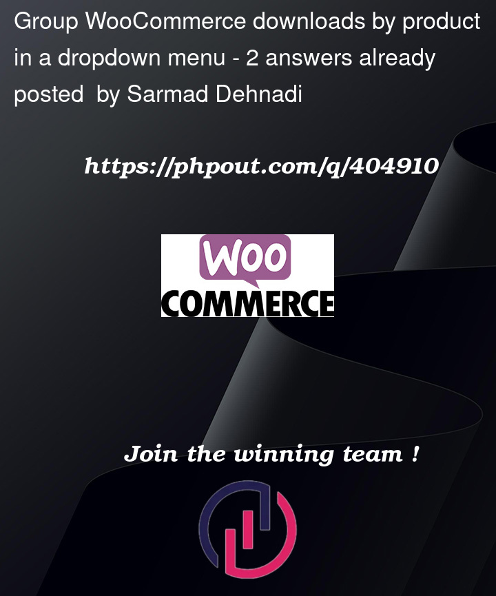 Question 404910 in Woocommerce