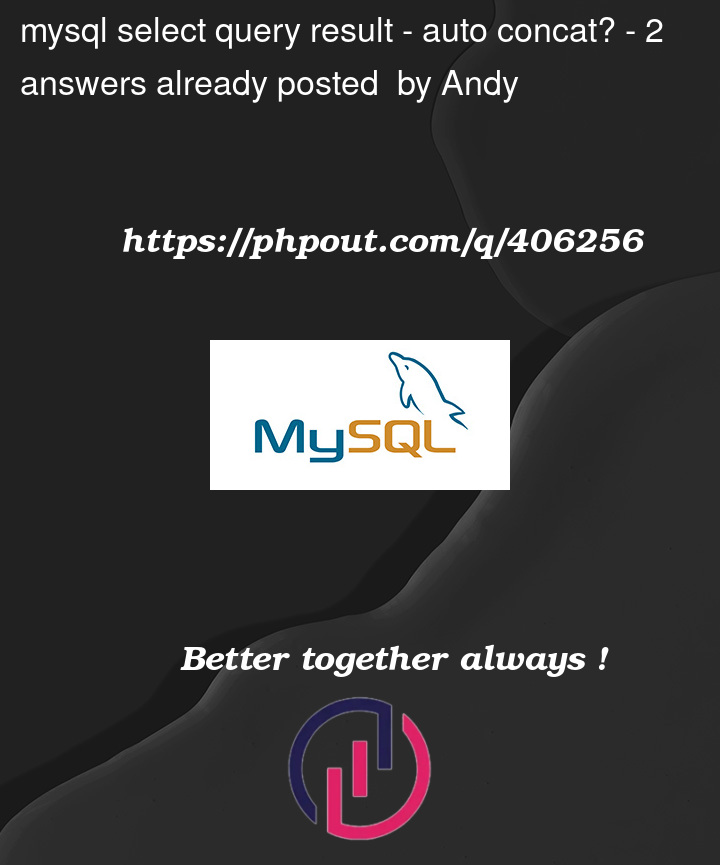 Question 406256 in Mysql