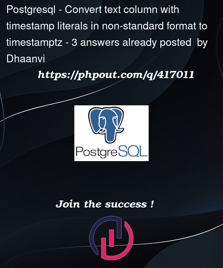 Question 417011 in PostgreSQL