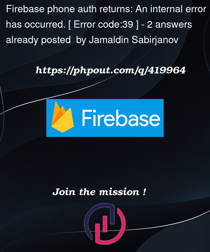 Question 419964 in Firebase