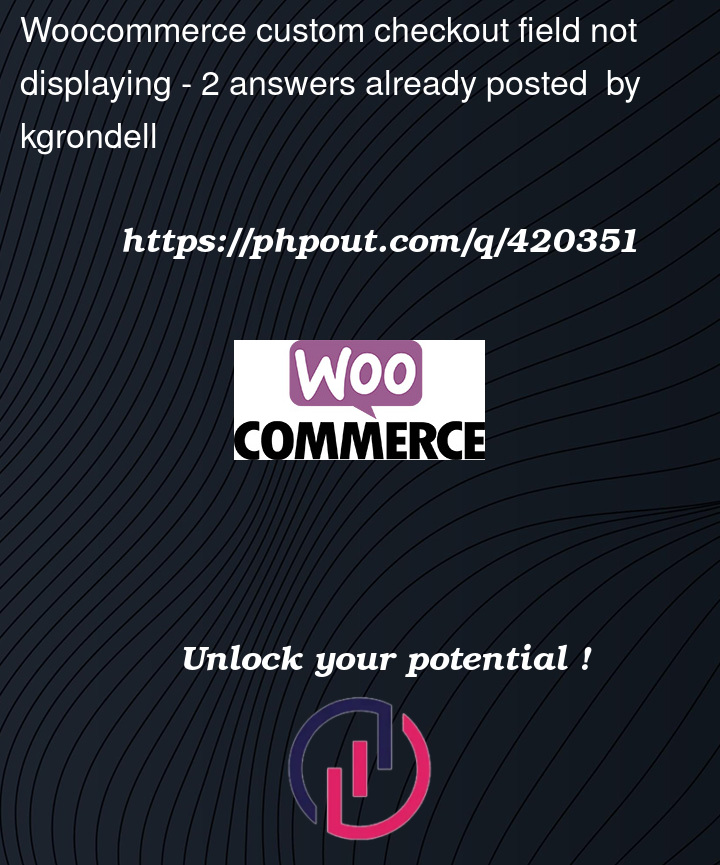 Question 420351 in Woocommerce